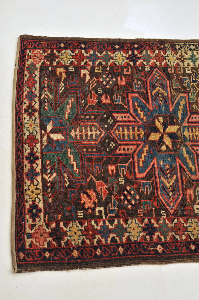 Antique Rug | 3 x 5 | FANTASTIC Old Caucasian Tribal Rug