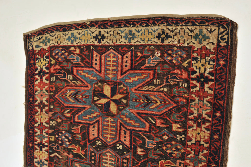 Antique Rug | 3 x 5 | FANTASTIC Old Caucasian Tribal Rug