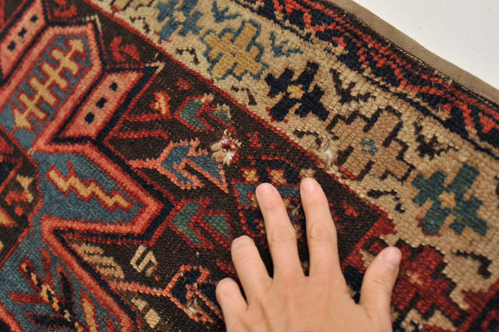 Antique Rug | 3 x 5 | FANTASTIC Old Caucasian Tribal Rug