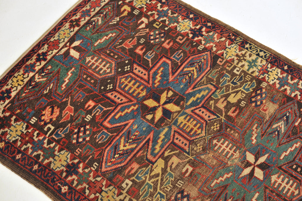 Antique Rug | 3 x 5 | FANTASTIC Old Caucasian Tribal Rug