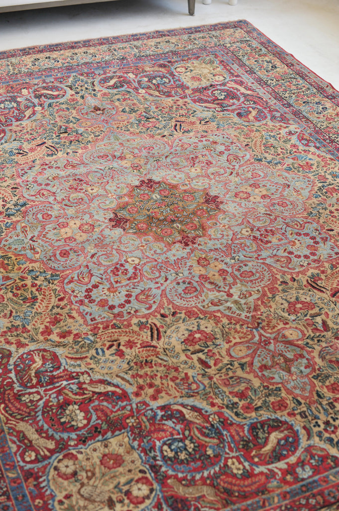 SOLD | RARE Antique Rug MASTERPIECE | 9.1 x 12.9 | Paradise & Hunting Scene
