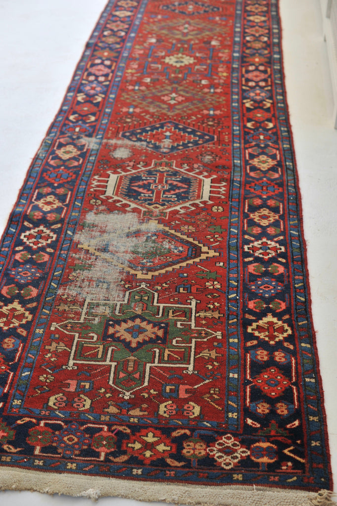 Antique Runner | 3.1 x 13.10 | Beautiful Geometric Tribal Antique Runner Rug