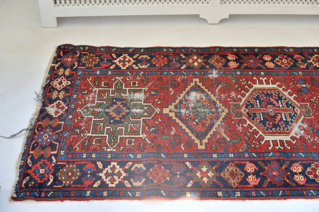 Antique Runner | 3.1 x 13.10 | Beautiful Geometric Tribal Antique Runner Rug
