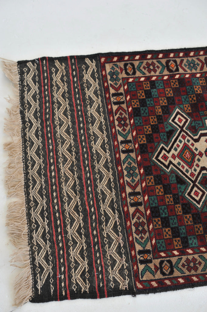 Vintage Rug | 2.8 x 5 | Boho Geometric Tribal Rug