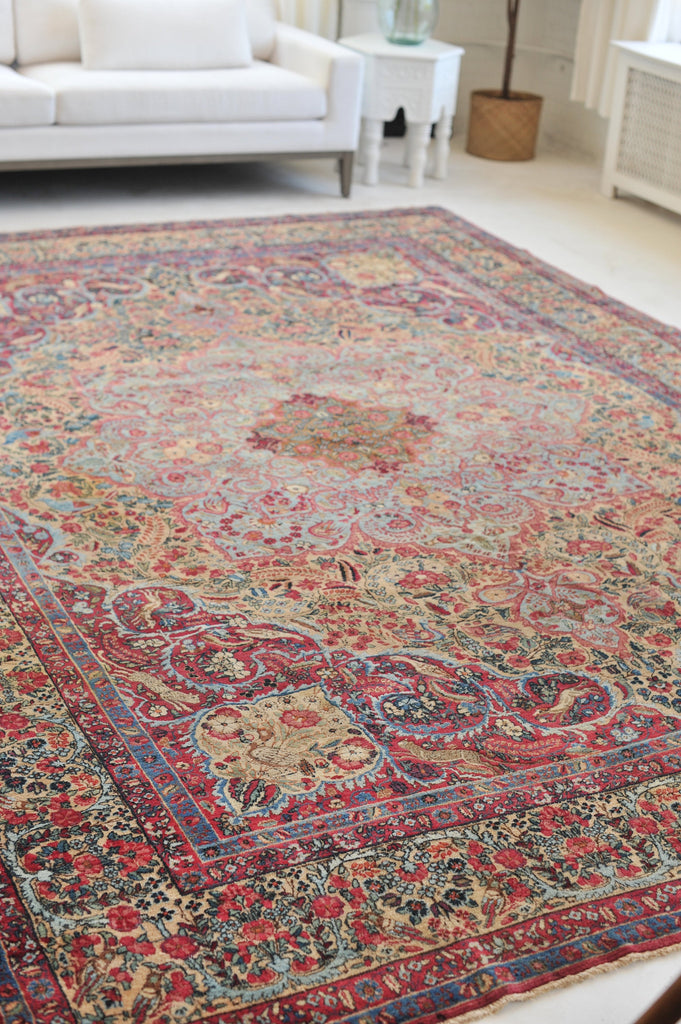 SOLD | RARE Antique Rug MASTERPIECE | 9.1 x 12.9 | Paradise & Hunting Scene