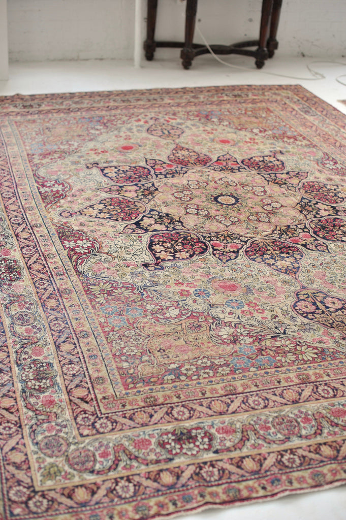 High-End Antique Rug, C. 1890's  | UNBELIEVABLE Botanical & Architectural GEM | 8.6 x 11.6