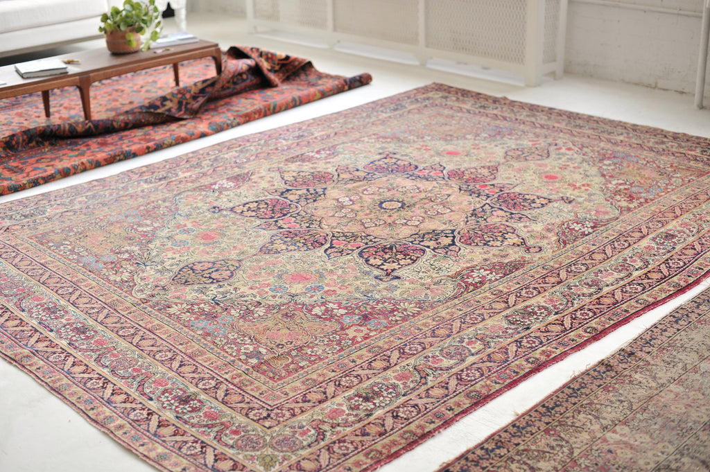 High-End Antique Rug, C. 1890's  | UNBELIEVABLE Botanical & Architectural GEM | 8.6 x 11.6