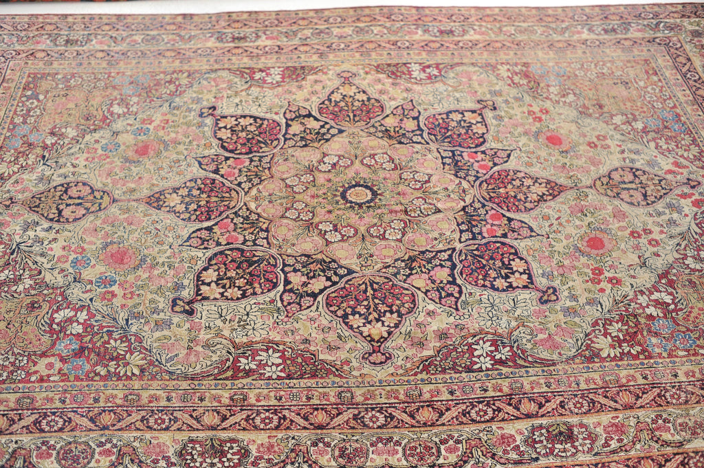 High-End Antique Rug, C. 1890's  | UNBELIEVABLE Botanical & Architectural GEM | 8.6 x 11.6