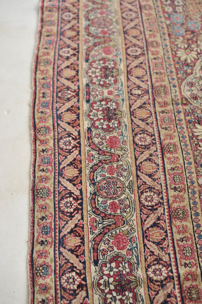 High-End Antique Rug, C. 1890's  | UNBELIEVABLE Botanical & Architectural GEM | 8.6 x 11.6