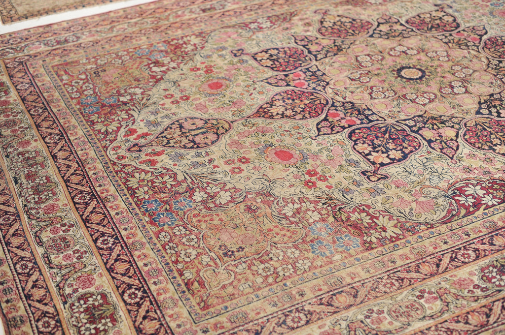 High-End Antique Rug, C. 1890's  | UNBELIEVABLE Botanical & Architectural GEM | 8.6 x 11.6