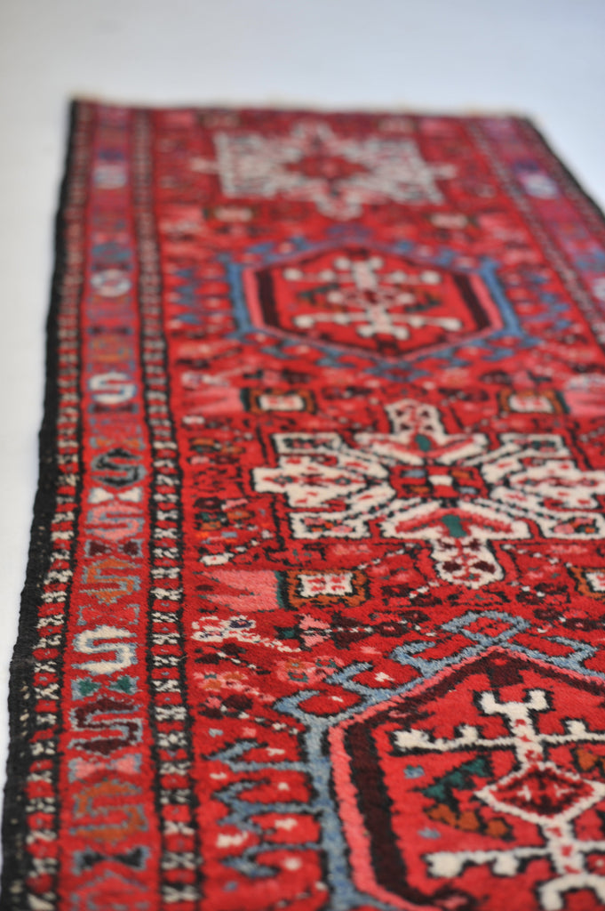 Vintage Narrow Runner | Super Colorful and Geometric Boho Vintage Rug|  2.2 x 6.3