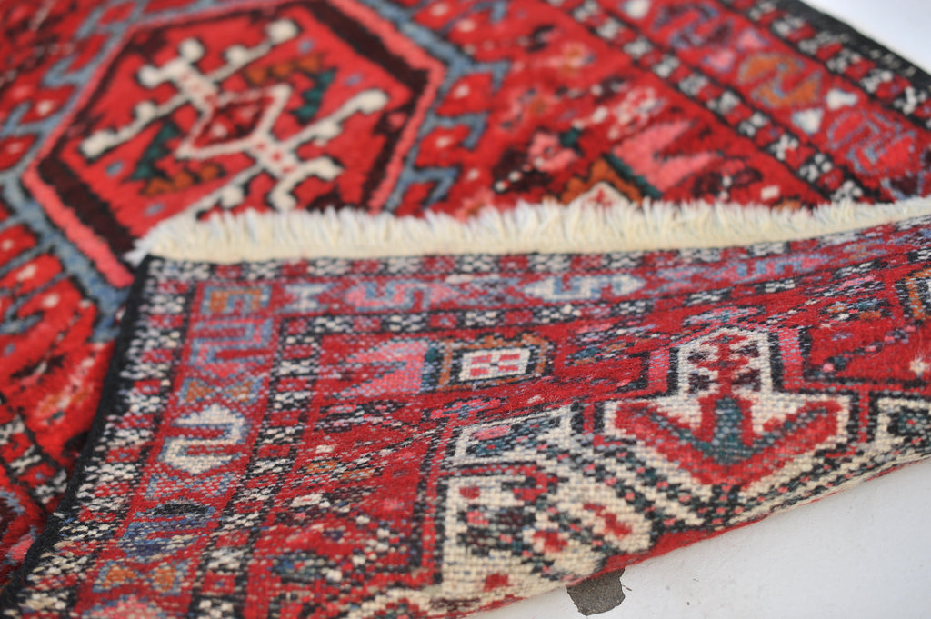 Vintage Narrow Runner | Super Colorful and Geometric Boho Vintage Rug|  2.2 x 6.3