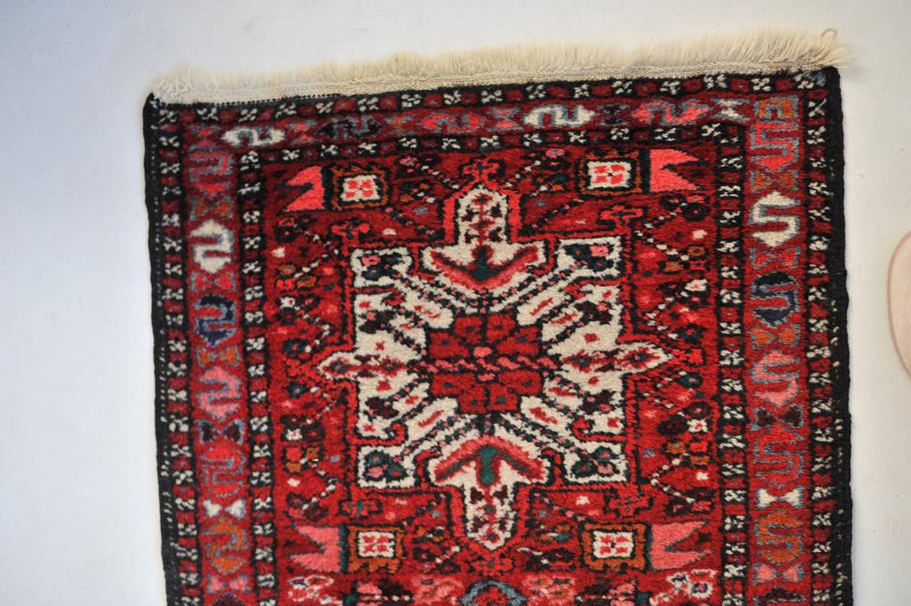 Vintage Narrow Runner | Super Colorful and Geometric Boho Vintage Rug|  2.2 x 6.3