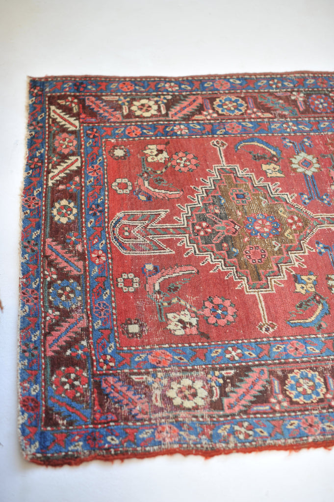 RESERVED FOR PEYTON*** Antique Runner C. 1880's | Quad-Medallion Nomadic Tribal Runner | 3.6 x 13.10