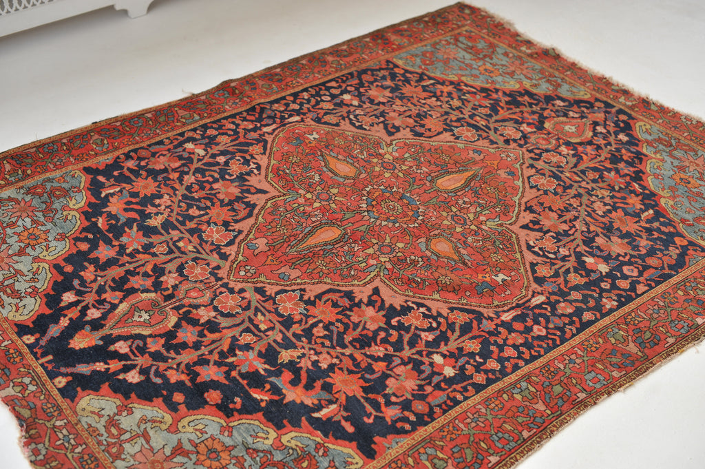 RESERVED** RARE Collectable Antique DRAGON Mishin Malayer Rug | Rare & Decorative Extremely Fine Antique Rug | 4.8 x 6.2