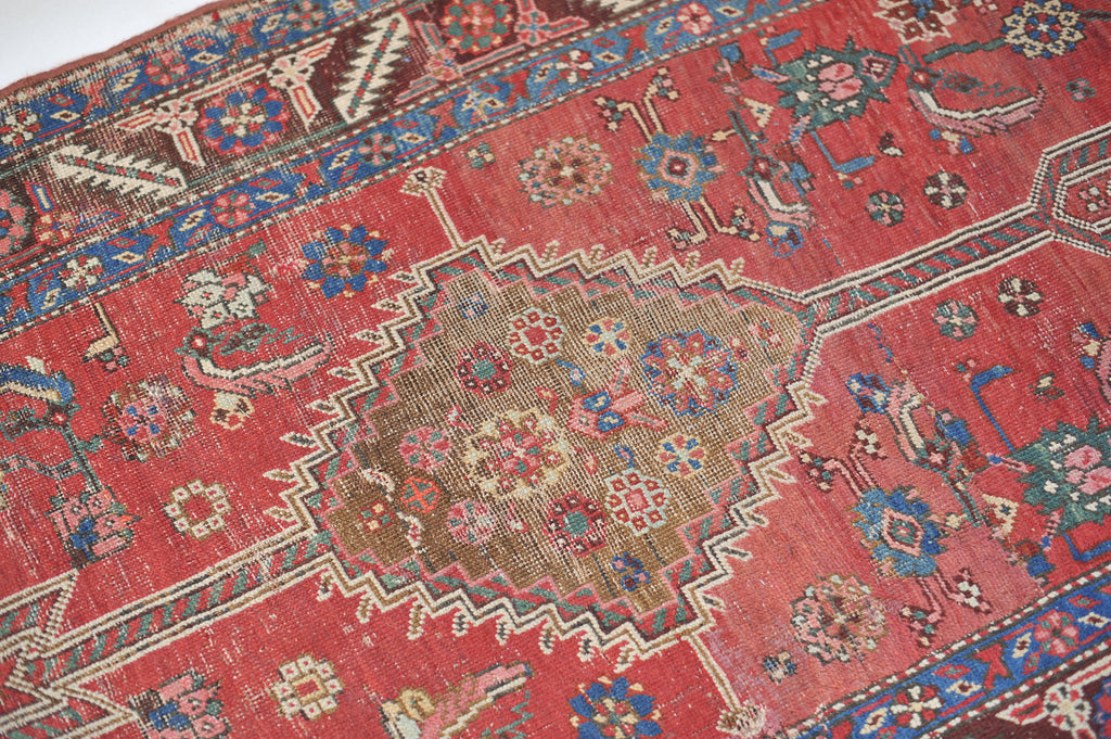 RESERVED FOR PEYTON*** Antique Runner C. 1880's | Quad-Medallion Nomadic Tribal Runner | 3.6 x 13.10