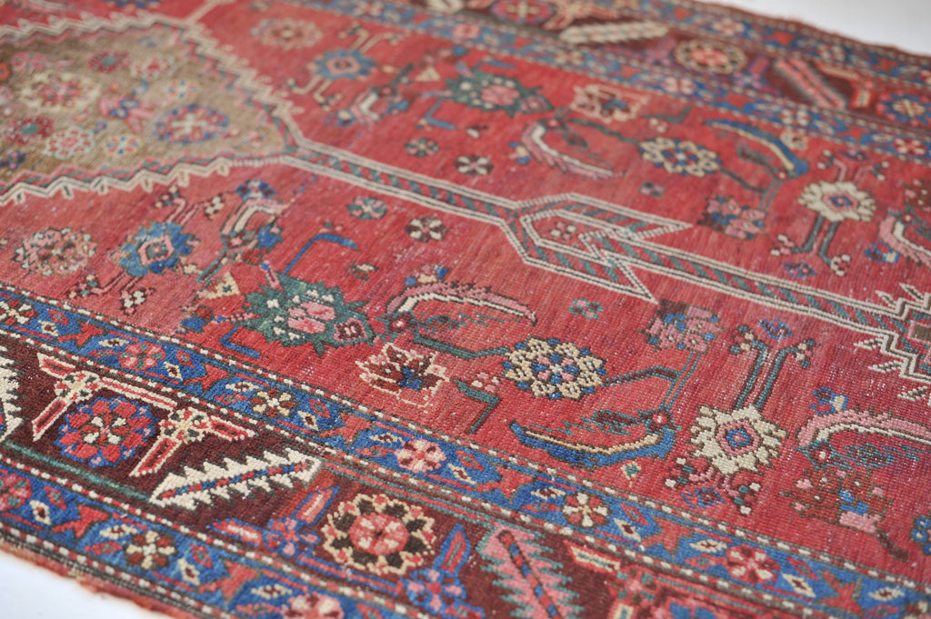 RESERVED FOR PEYTON*** Antique Runner C. 1880's | Quad-Medallion Nomadic Tribal Runner | 3.6 x 13.10