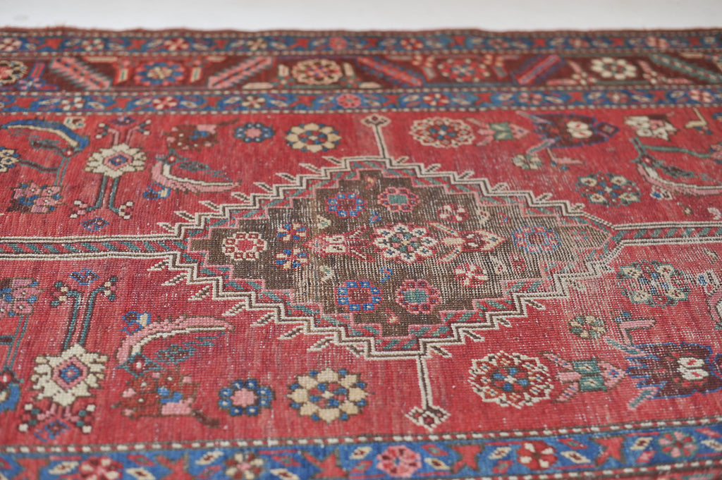 RESERVED FOR PEYTON*** Antique Runner C. 1880's | Quad-Medallion Nomadic Tribal Runner | 3.6 x 13.10