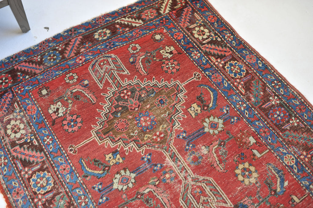 RESERVED FOR PEYTON*** Antique Runner C. 1880's | Quad-Medallion Nomadic Tribal Runner | 3.6 x 13.10
