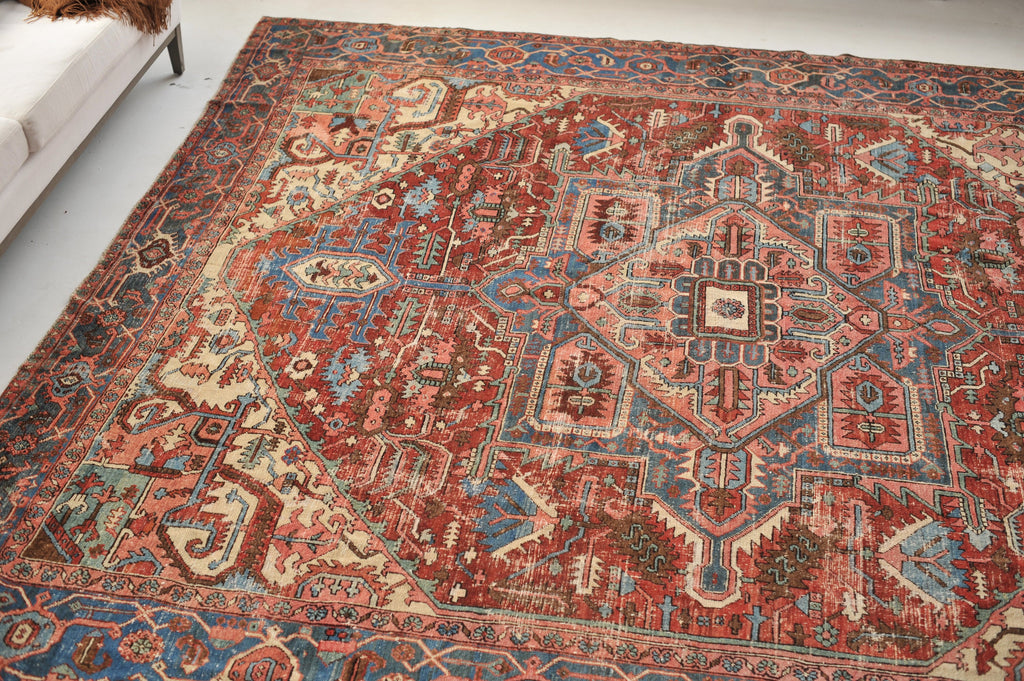 INCREDIBLE Antique Rug C. 1910's | Stunning Geometric Northwest GEM Antique Rug | 11 x 12