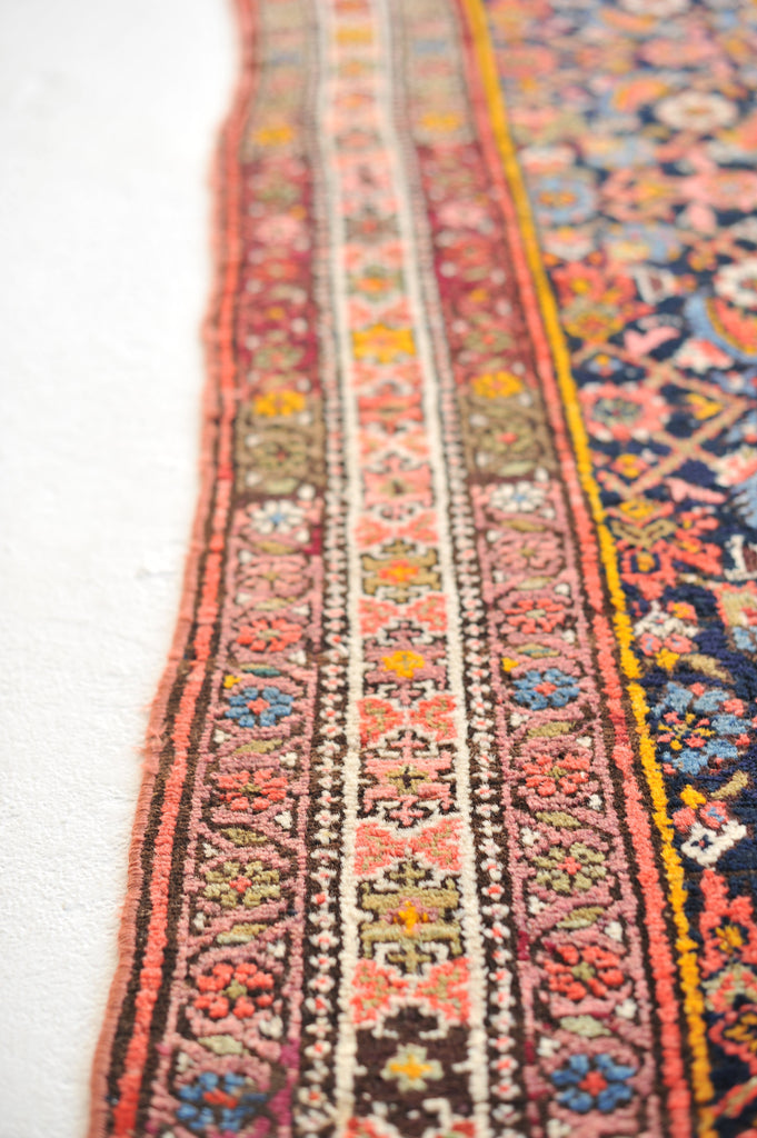 THE MOST COLORFUL Antique Runner | Iconic Water Garden Antique Runner | 4 x 15.5