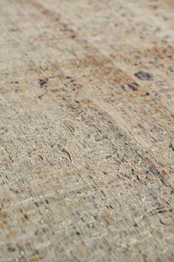 Reserved for Photoshoot with Miller Marriott*** High-End Distressed Antique Rug | Incredible Beige, Grey, Taupe with Sherbet Hues | 9.4 x 13.8