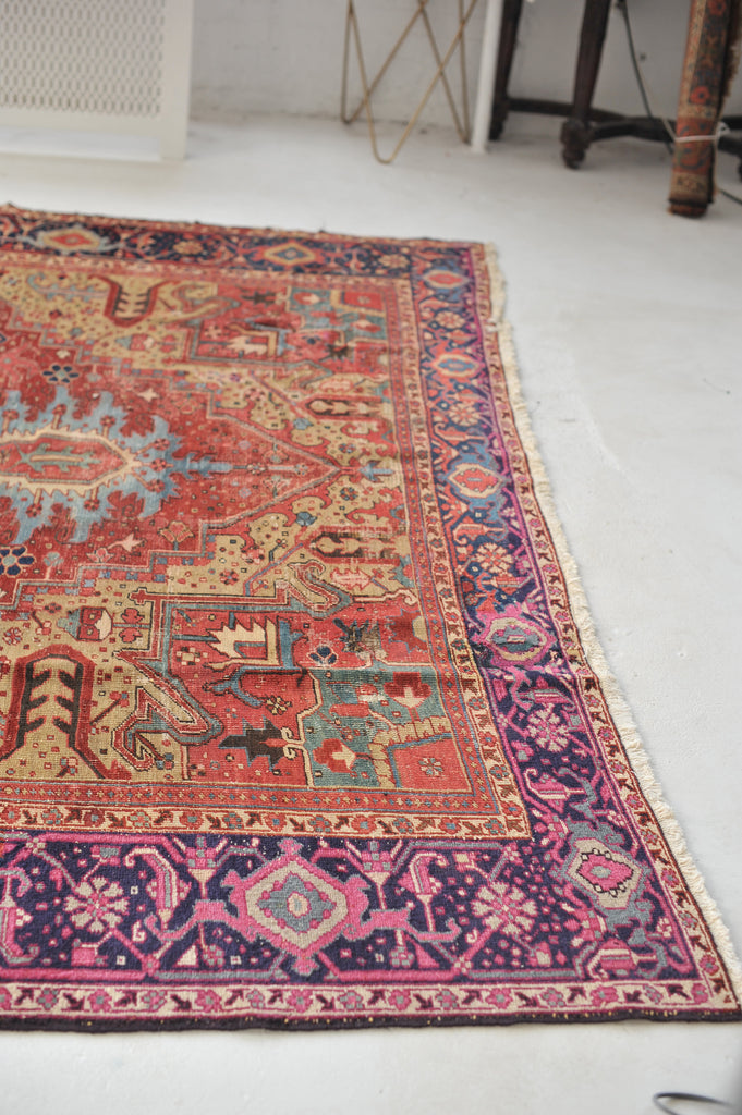 SOLD | OUTSTANDING Antique Rug | Gorgeous Artistic Old World Geometric Antique Rug C. 1930's | 9.3 x 12.6