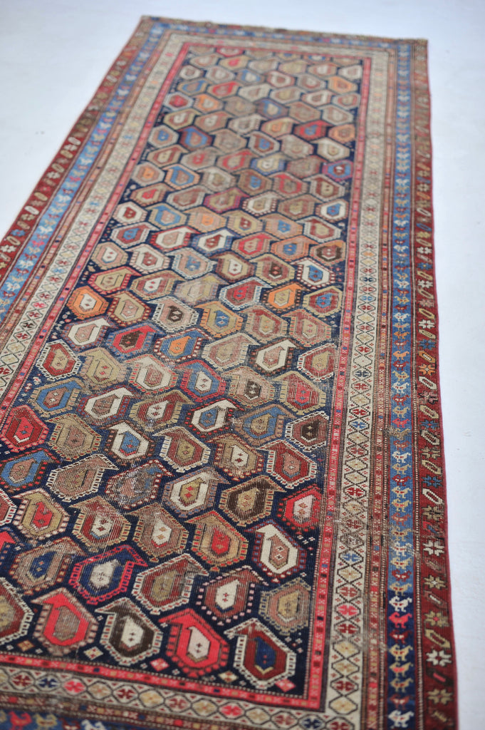 Gorgeous Antique Runner | Stylized All-Over Boteh Design Antique Rug | 3.9 x 9.10
