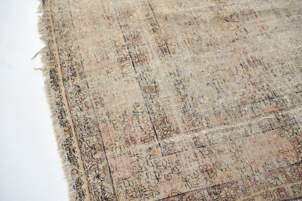 Reserved for Photoshoot with Miller Marriott*** High-End Distressed Antique Rug | Incredible Beige, Grey, Taupe with Sherbet Hues | 9.4 x 13.8