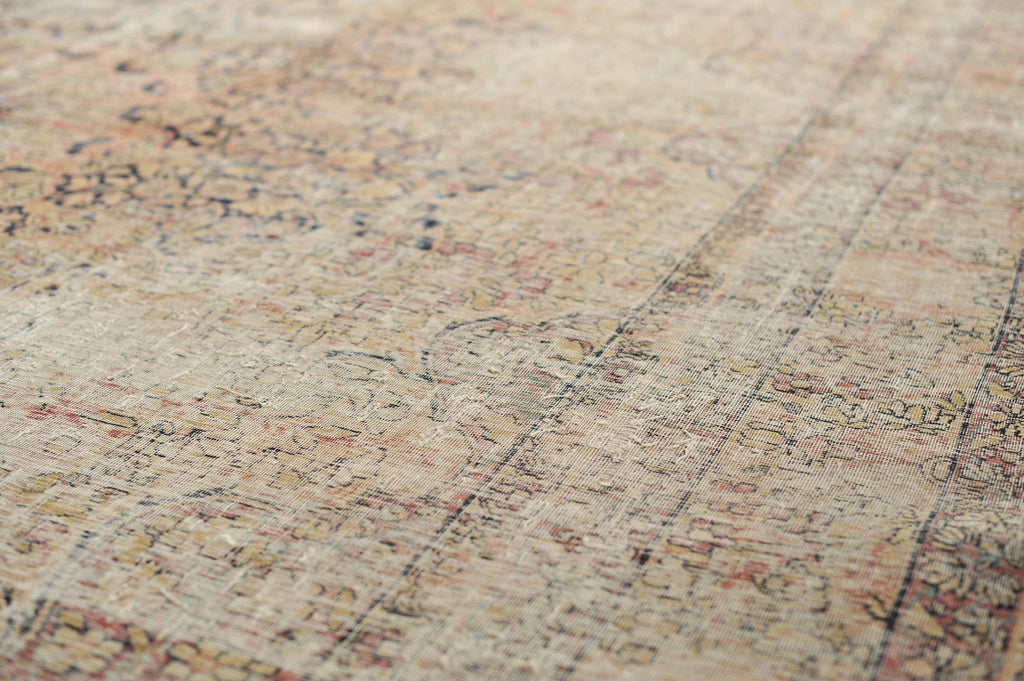Reserved for Photoshoot with Miller Marriott*** High-End Distressed Antique Rug | Incredible Beige, Grey, Taupe with Sherbet Hues | 9.4 x 13.8