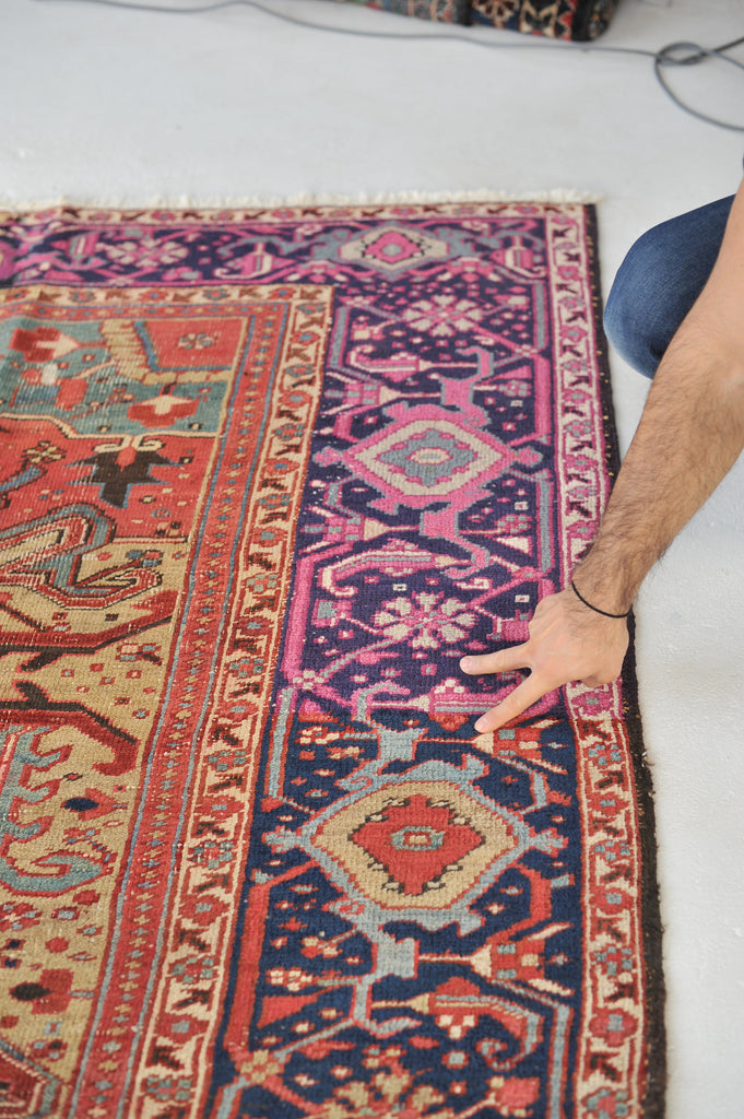 SOLD | OUTSTANDING Antique Rug | Gorgeous Artistic Old World Geometric Antique Rug C. 1930's | 9.3 x 12.6