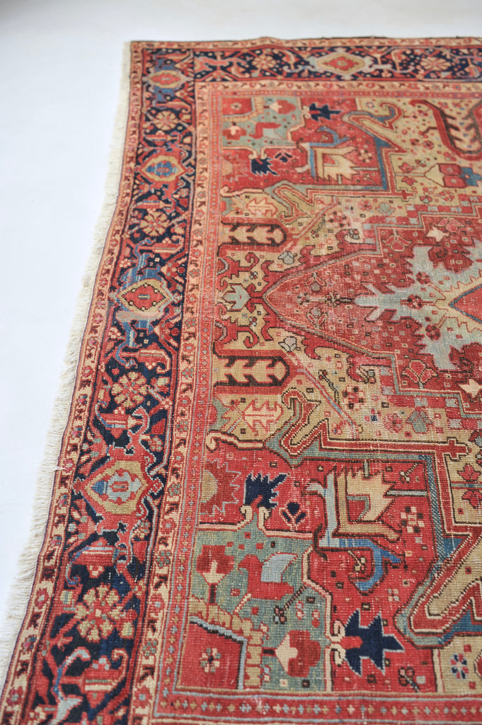 SOLD | OUTSTANDING Antique Rug | Gorgeous Artistic Old World Geometric Antique Rug C. 1930's | 9.3 x 12.6