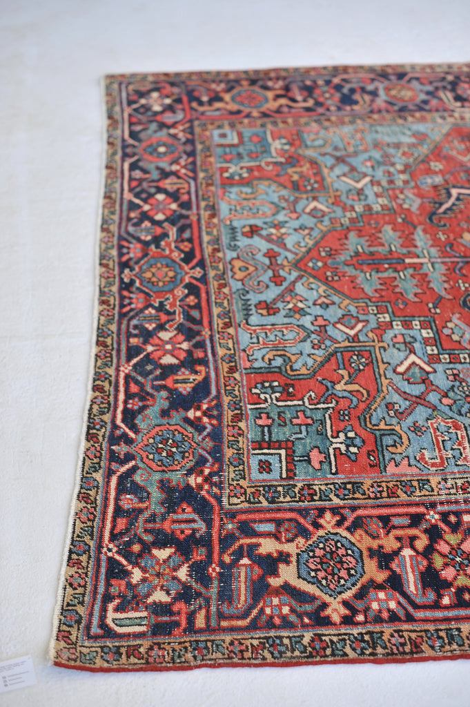 SOLD | Strawberry & Ice Antique Rug |  Gorgeous Antique Northwest Medallion Design | 6.9 x 10.2