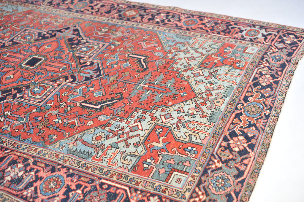 SOLD | Strawberry & Ice Antique Rug |  Gorgeous Antique Northwest Medallion Design | 6.9 x 10.2