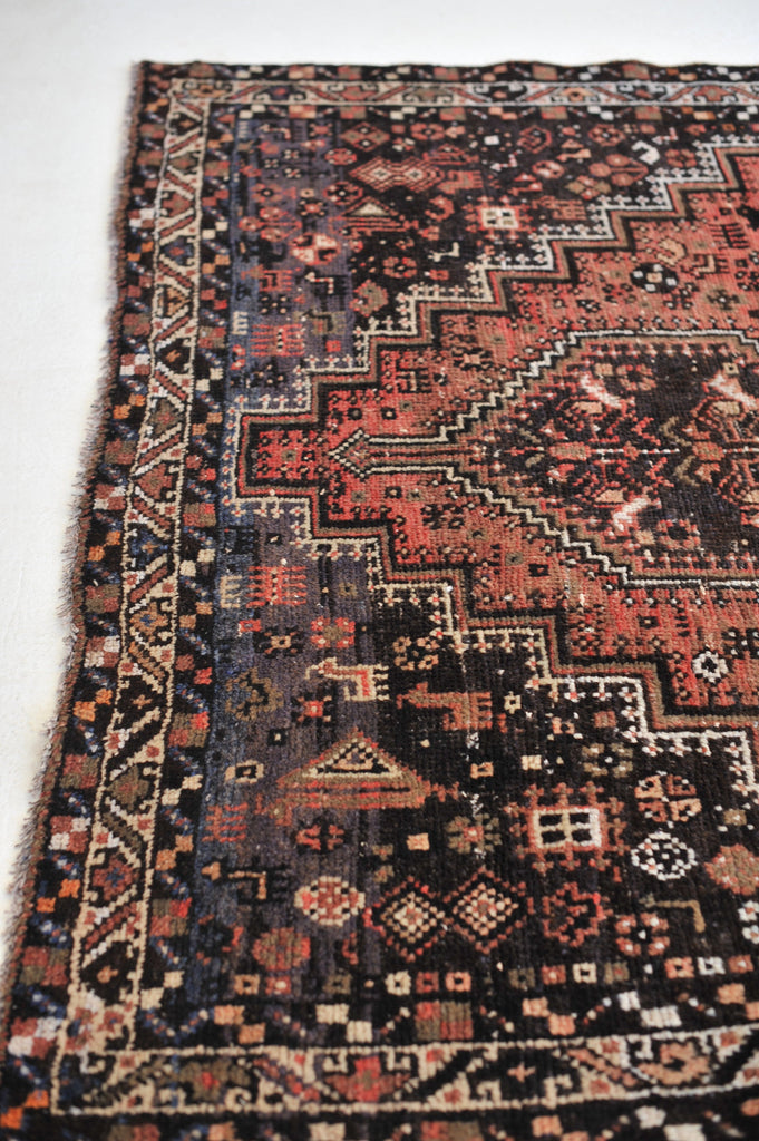 RESERVED FOR PHOTOSHOOT*** Gorgeous Vintage Rug | Watermelon Pink and Blush with Charcoal Vintage Rug | 6.4 x 9.3