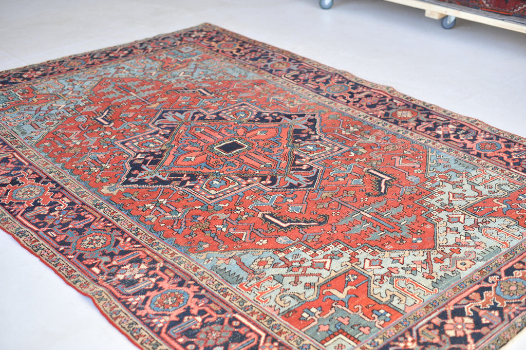 SOLD | Strawberry & Ice Antique Rug |  Gorgeous Antique Northwest Medallion Design | 6.9 x 10.2
