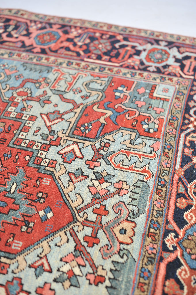 SOLD | Strawberry & Ice Antique Rug |  Gorgeous Antique Northwest Medallion Design | 6.9 x 10.2