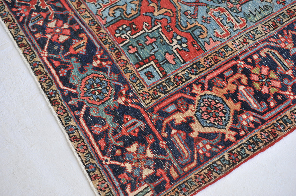 SOLD | Strawberry & Ice Antique Rug |  Gorgeous Antique Northwest Medallion Design | 6.9 x 10.2