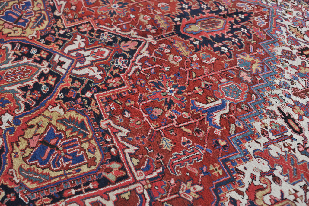 SOLD | LARGE DECORATIVE Vintage Rug | Mystical 4-Guard Dog Motif in this Beauty | 10 x 13 Heriz