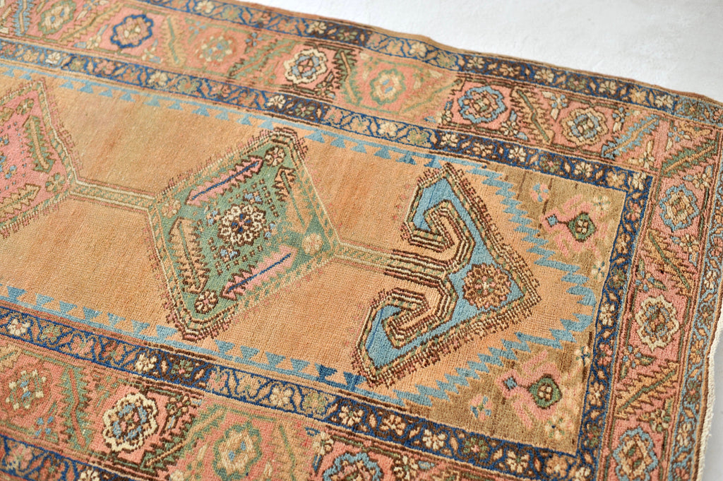 RESERVED FOR NICK*** High-End Antique Runner | GORGEOUS Clay, Rose, Salmon, Apricot Nomadic Tribal Antique Runner | ~ 3.4 x 13.10