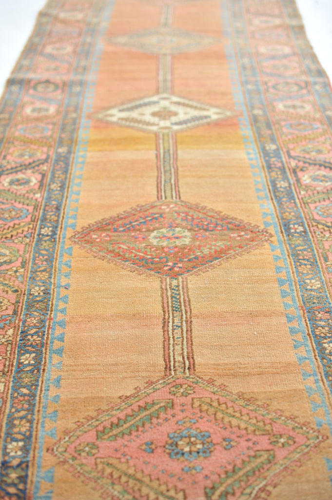 RESERVED FOR NICK*** High-End Antique Runner | GORGEOUS Clay, Rose, Salmon, Apricot Nomadic Tribal Antique Runner | ~ 3.4 x 13.10