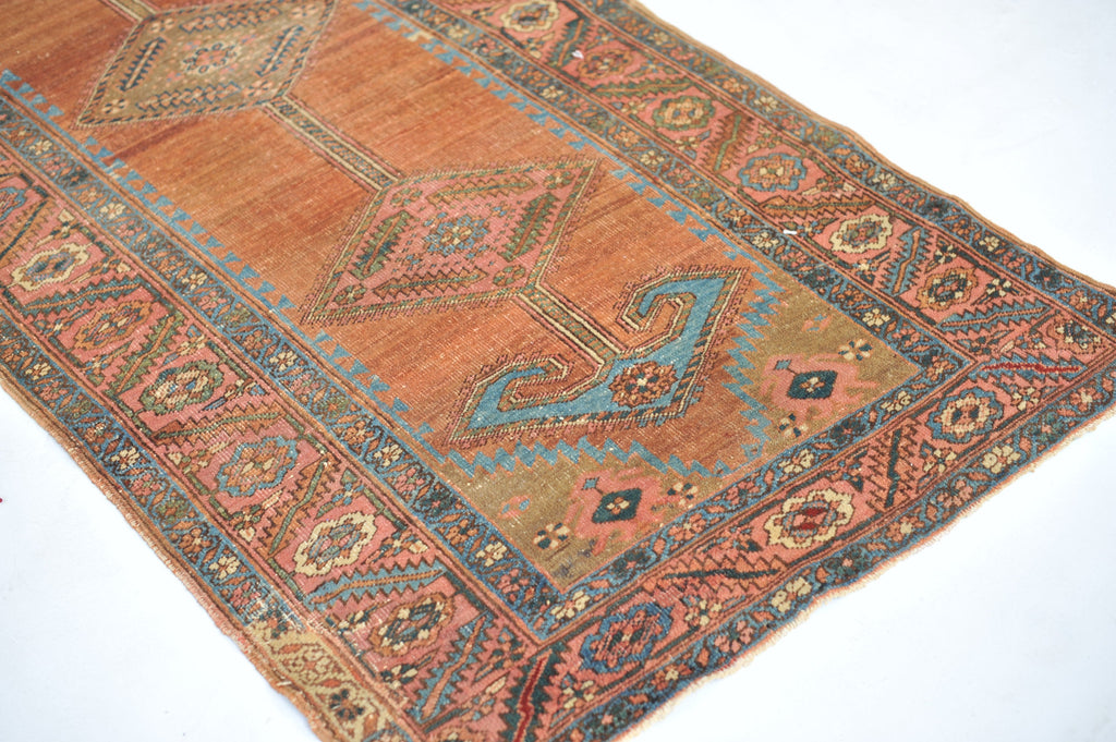 RESERVED FOR NICK*** High-End Antique Runner | GORGEOUS Clay, Rose, Salmon, Apricot Nomadic Tribal Antique Runner | ~ 3.4 x 13.10