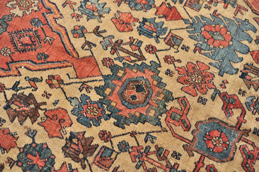 RARE High-End Antique Persian Halvai Bidjar Rug | DATED 1895 Pink & Beige Tribal Nomadic Masterpiece | 7.9 x 11.7