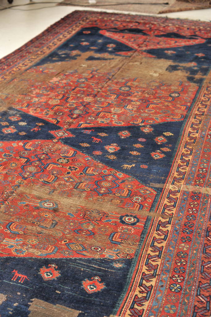 RARE SIZE Antique Rug | Palace Size True Kelleh Nomadic Karabagh | 7.2 x 17.4