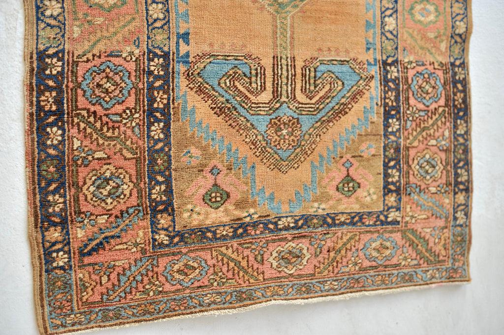 RESERVED FOR NICK*** High-End Antique Runner | GORGEOUS Clay, Rose, Salmon, Apricot Nomadic Tribal Antique Runner | ~ 3.4 x 13.10