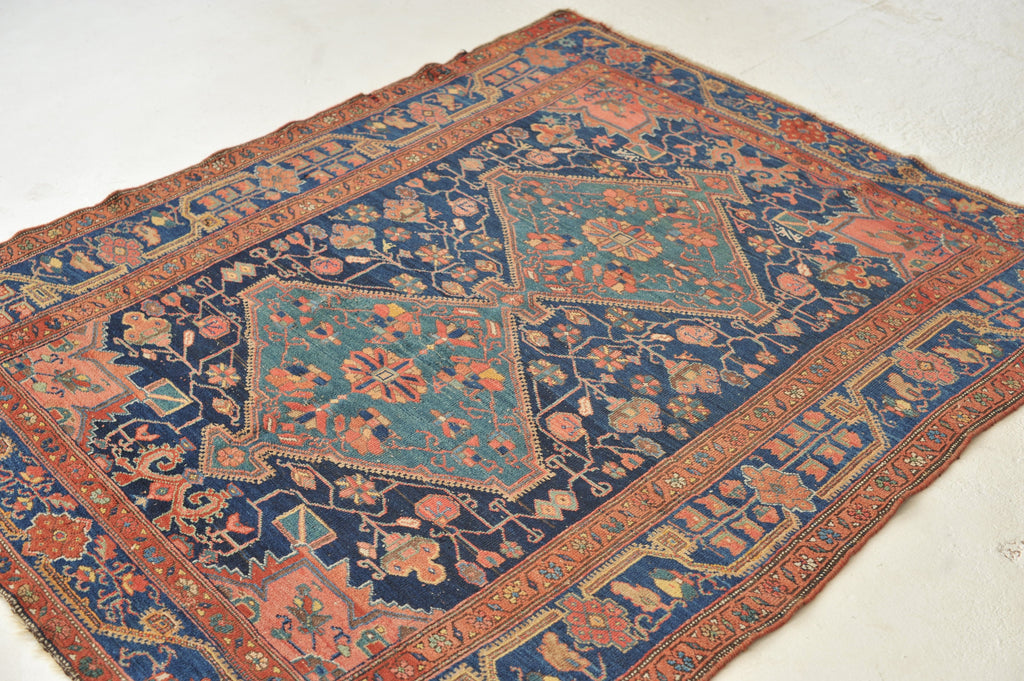SOLD | FANTASTIC Antique Rug | Flowing Vines Dancing Around A Duel Medallion | 4.9 x 5.9