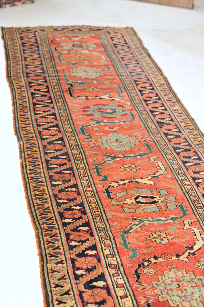 GORGEOUS & GLOWING High-End Antique Runner | Very Fine Ancient Design with Vines Linking to Palmettes | 3.8 x 11