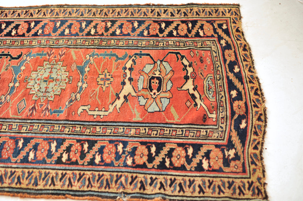 GORGEOUS & GLOWING High-End Antique Runner | Very Fine Ancient Design with Vines Linking to Palmettes | 3.8 x 11