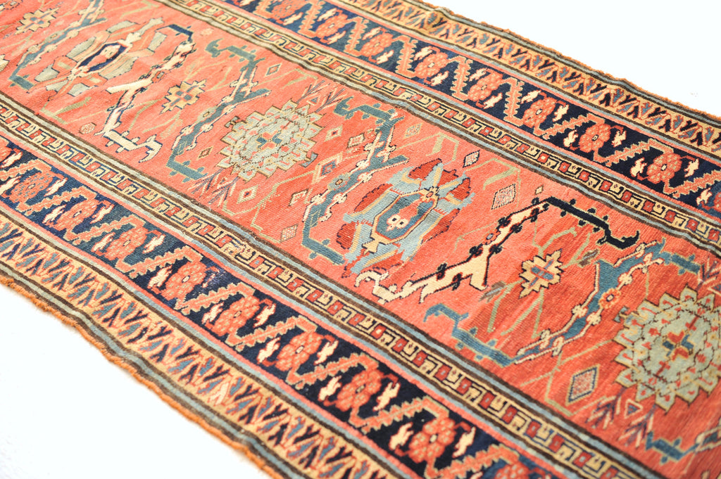 GORGEOUS & GLOWING High-End Antique Runner | Very Fine Ancient Design with Vines Linking to Palmettes | 3.8 x 11