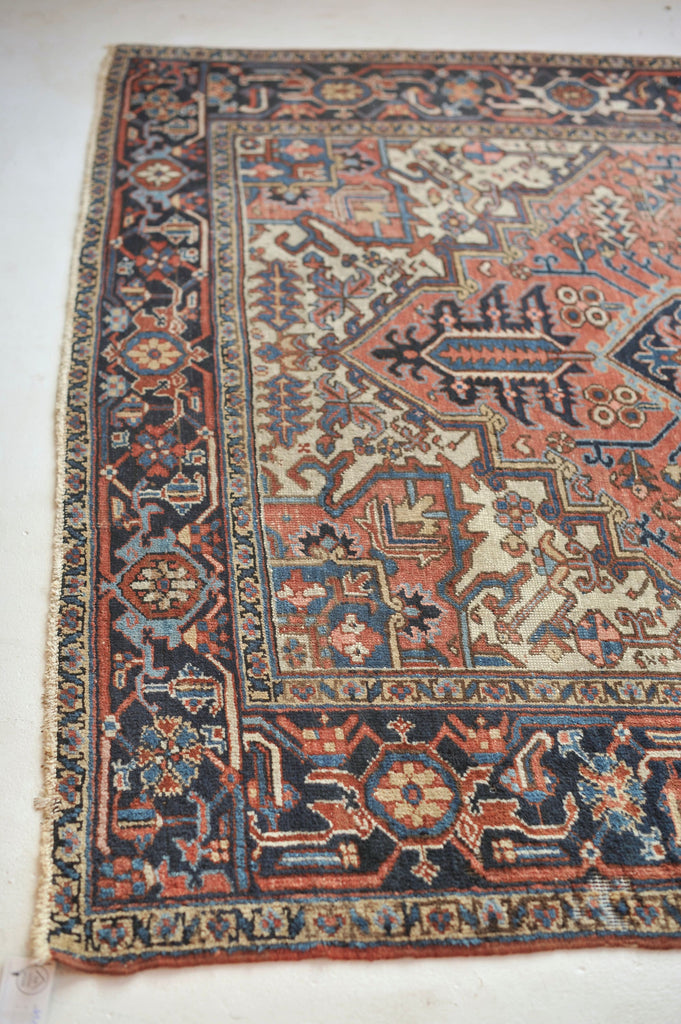 SOLD | UNUSUAL SIZED Vintage Rug | Geometric & Bold Terracotta Tribal Vintage Rug | 6.9 x 9.1